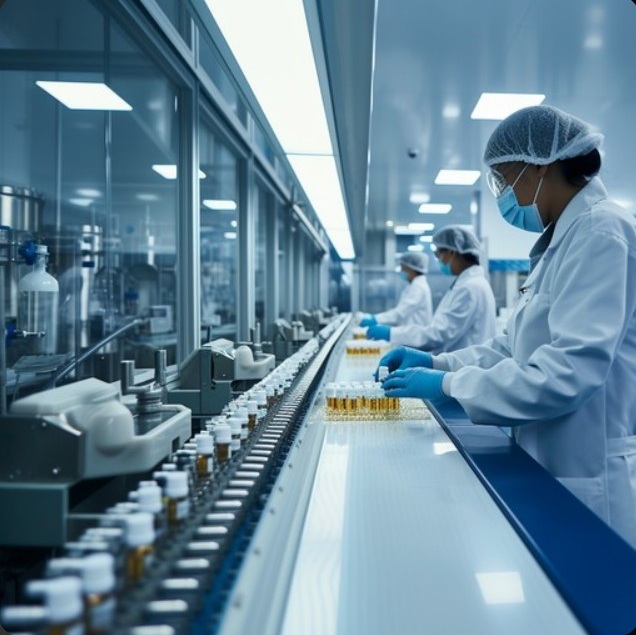 Pharmaceutical manufacturing line